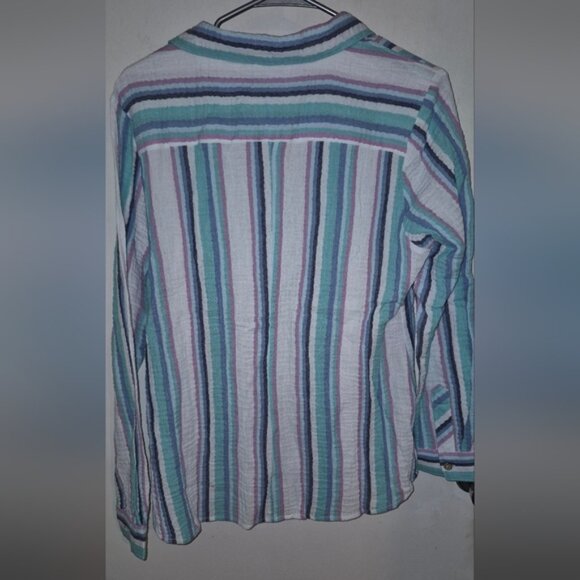 NWT Escape by Habitat Cotton Crinkle button Shirt Sz.M - Picture 5 of 9